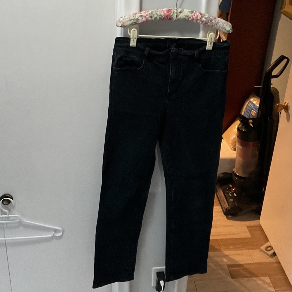 P492. NYDJ Women's Straight Leg Black Jeans |10